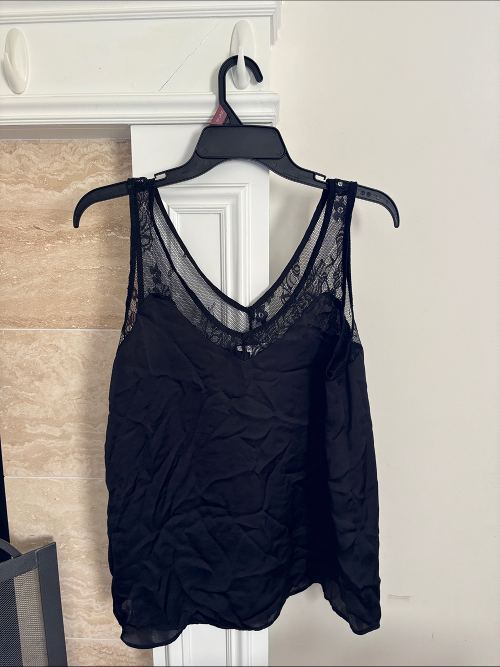 Maurices Black Lace V-Neck Sleeveless Tank